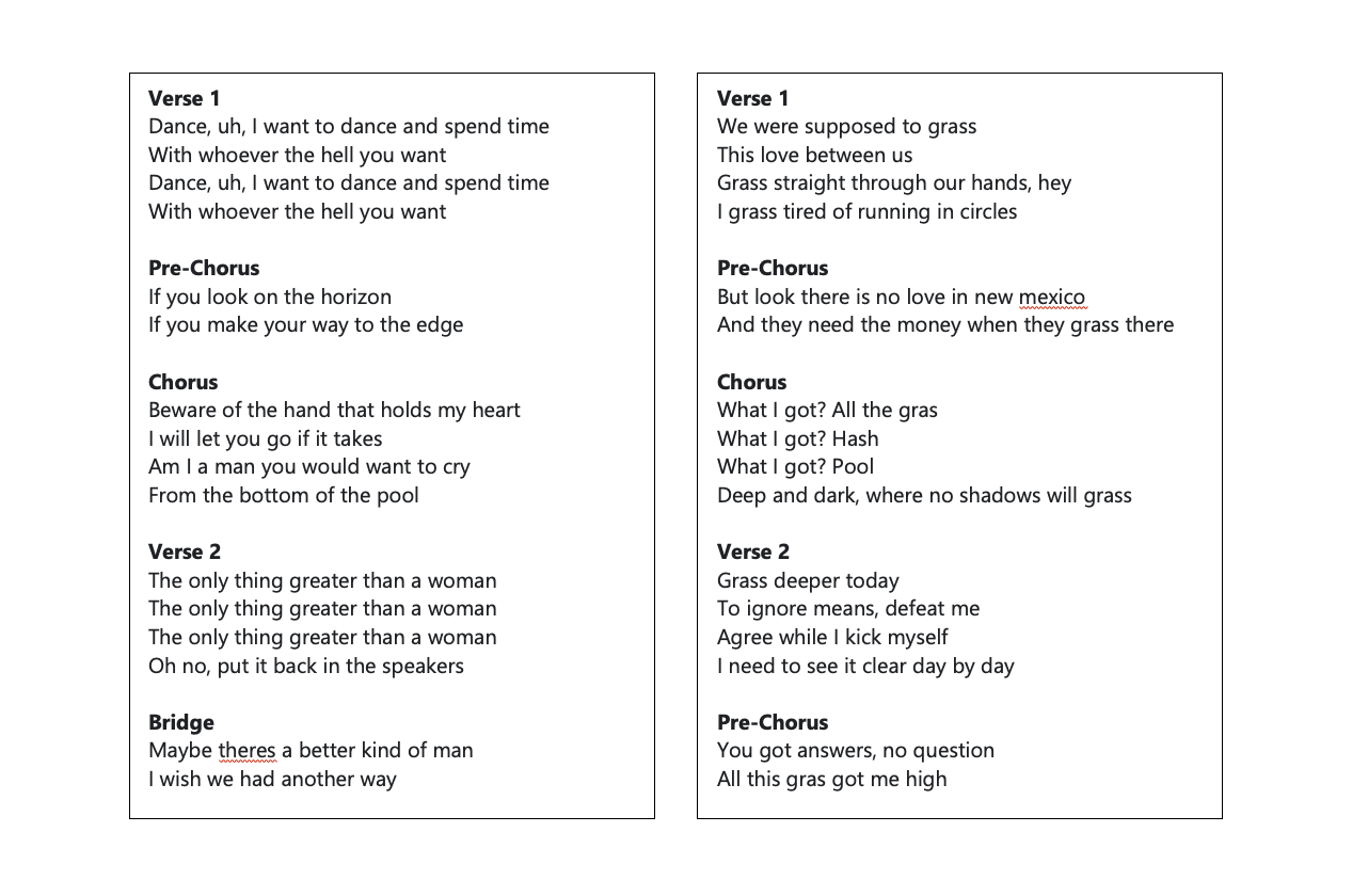 These Lyrics Do Not Exist Bad Lyrics
