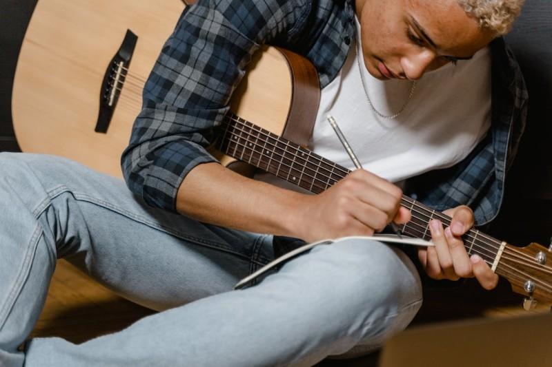 Guitarist Writing Music